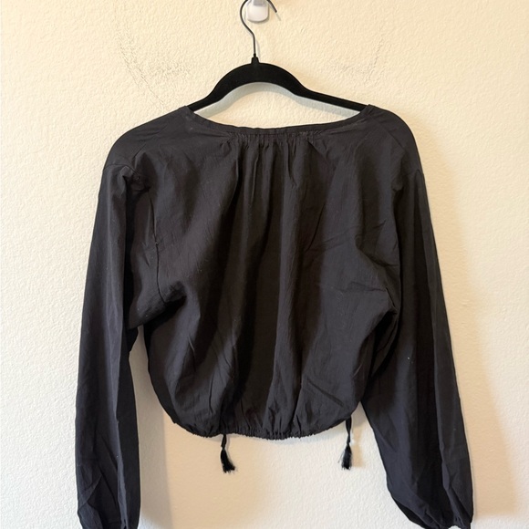 Natalie Martin Amelia Top 100% Cotton Black Bohemian Festival Summer Womens M - Picture 5 of 6